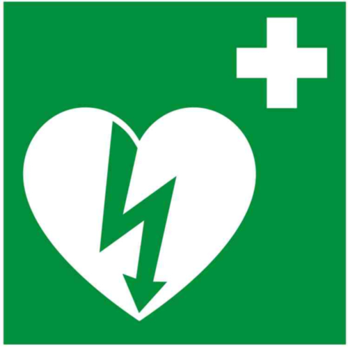 AED Sticker 15x15 cm - 3661