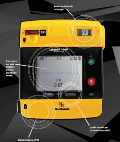 Physio Control Lifepak 1000 AED met ECG - 2006