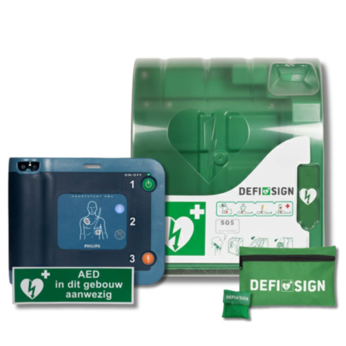 Philips HeartStart FRx AED met DefiSign DS-200 Buitenkast