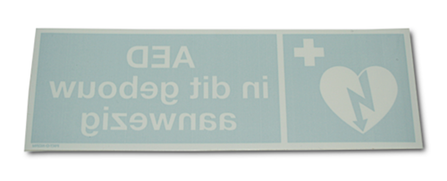 AED-pictogram op sticker 