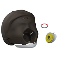 Laerdal Little Anne complete schedel inclusief kaak (donker) 